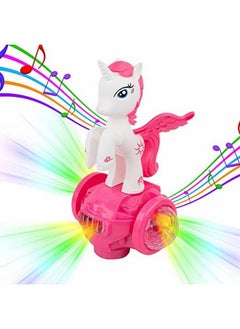 TEMSON TEMSON Musical Unicorn Toy - Walking Unicorn with Light & Music Sound Toy, Activity Play Center Toy with Bump and Go Functions for Kids (Assorted Colour)  - Image 1