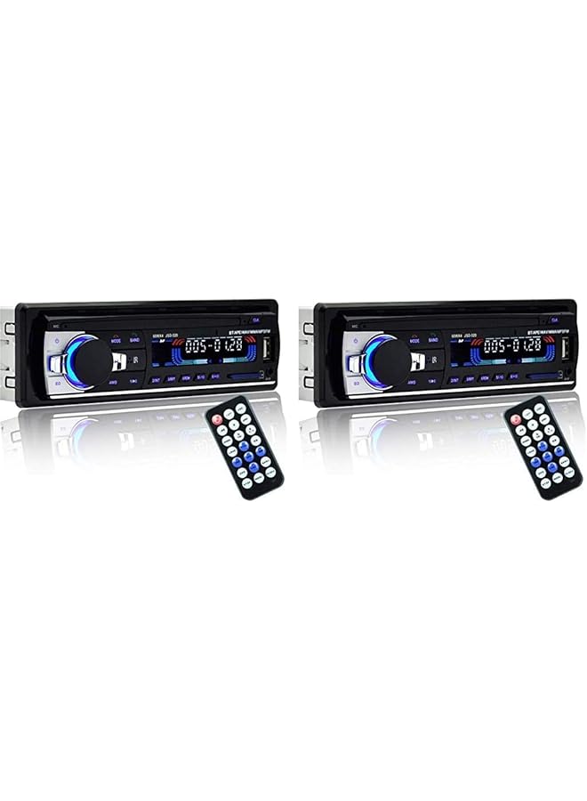 Generic Car Radio Stereo Player Bluetooth Phone Aux-In Mp3 Fm/Usb/1 Din/Remote Control 12V Car Audio (Pack Of 2) 