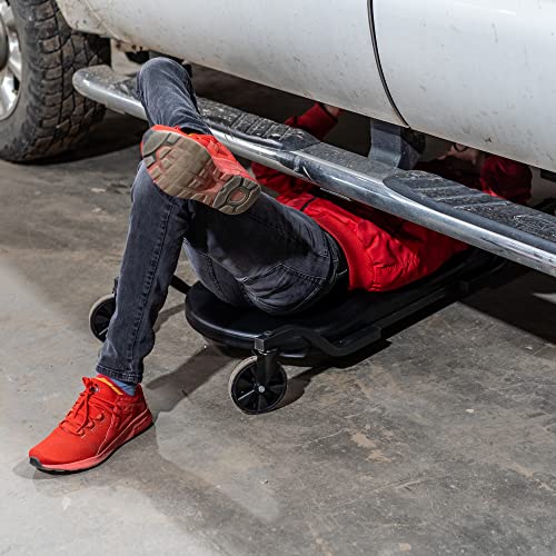 Traxion 1-100 ProGear Wide Body Low Profile Automotive Creeper W/All-Terrain 5" Casters , Black - Image 3