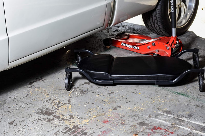 Traxion 1-100 ProGear Wide Body Low Profile Automotive Creeper W/All-Terrain 5" Casters , Black - Image 5