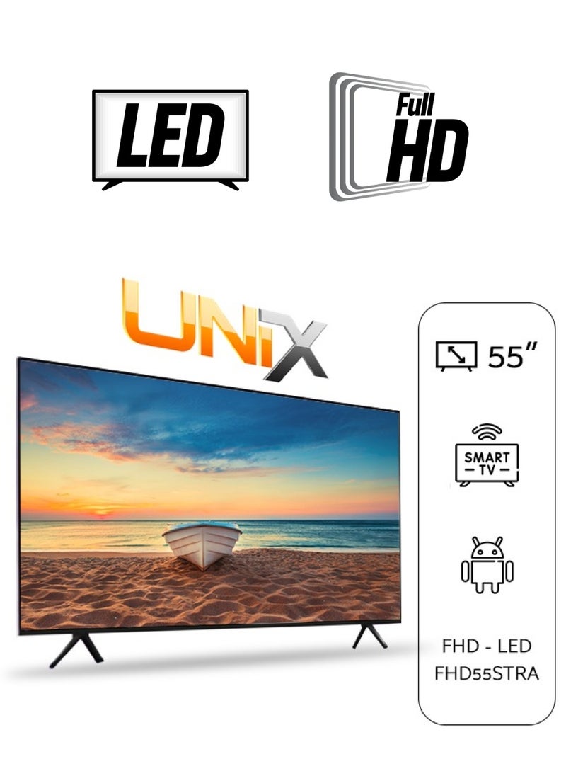 يونيكس شاشة سمارت - 55 بوصة - FHD - LED - نظام اندرويد - FHD55STRA  - Image 1