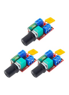 SYOSI 3 Pack Mini PWM DC Motor Speed Controller, DC 3V 6V 12V 24V 35V 5A Speed Control Switch Small LED Dimmer