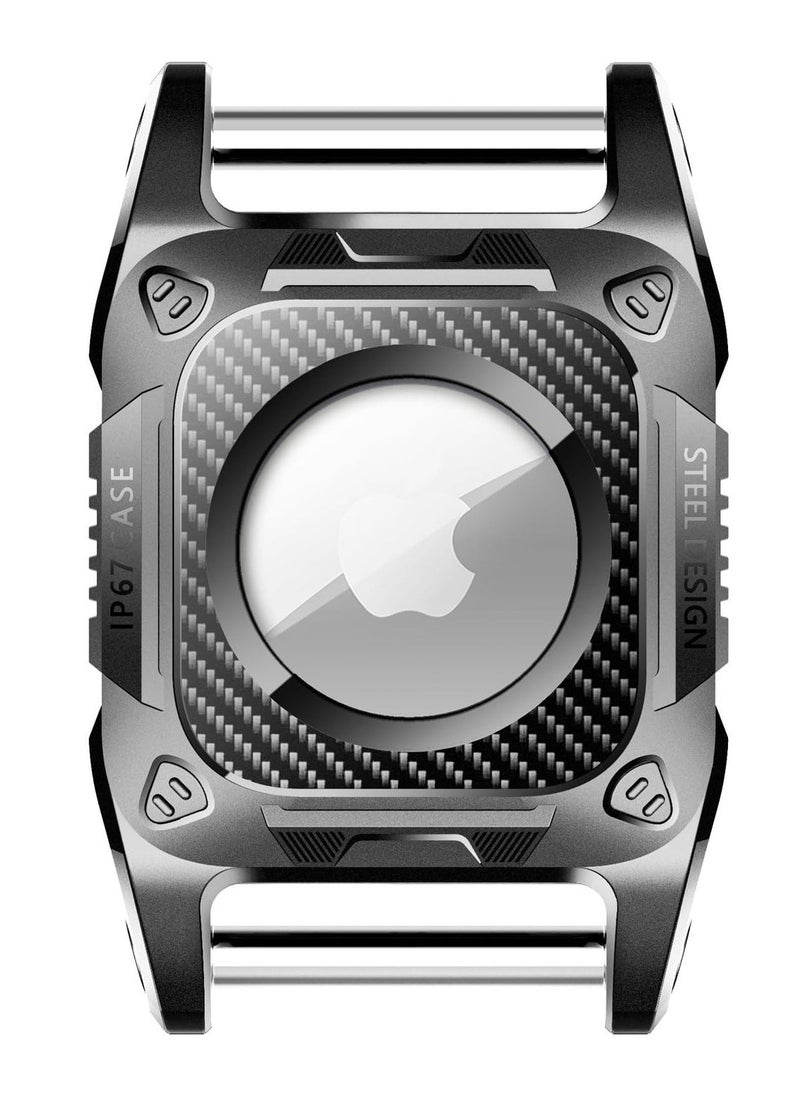 Airtag Dog Collar Holder,IPX8 Waterproof Dog Airtag Holder Case,Hard TPU Full Protection with Detachable Iron Bolt for Air Tag Dog Collar,Compatible Apple Air tag.