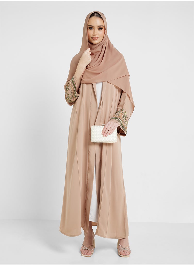 hayas closet Embroidered Flared Sleeve Abaya  - Image 5