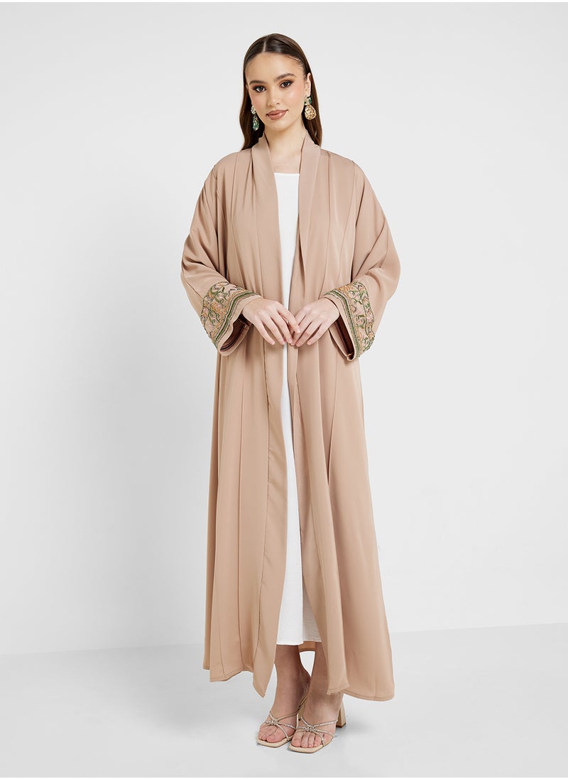 hayas closet Embroidered Flared Sleeve Abaya  - Image 1