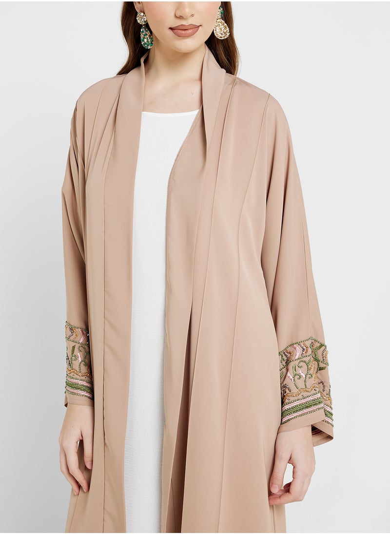 hayas closet Embroidered Flared Sleeve Abaya  - Image 3