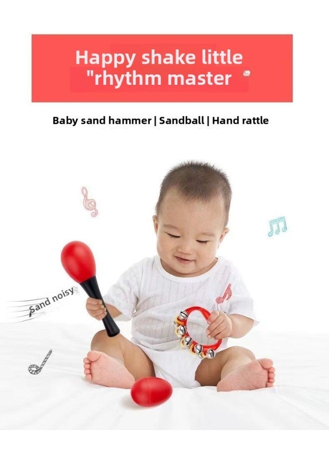 Small Sand Hammer Baby Training Toy Hand Grasping Hearing Tracking Neonatal Early Education Red Rattle-Color:Rattle The Bell To Clean Way See Here - Image 5