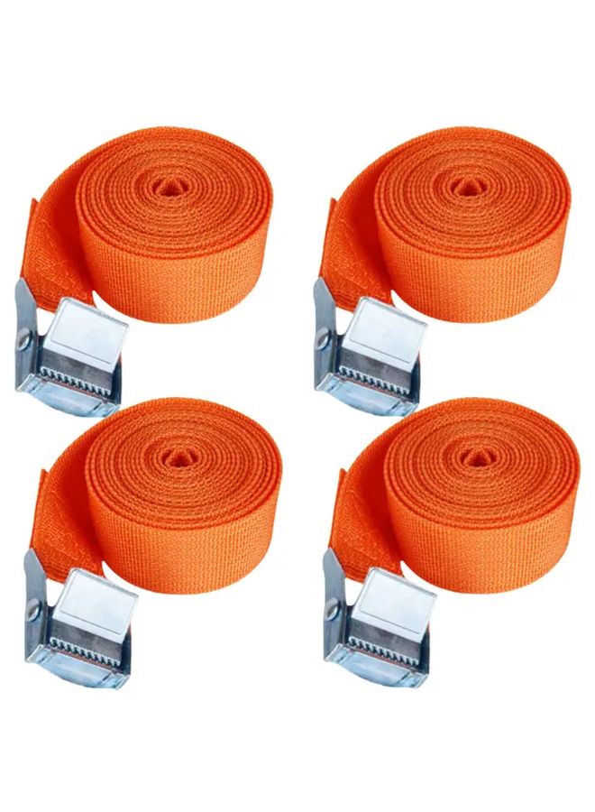 Heavy Duty Quick Release Luggage Straps 2m High Strength Cargo Tie Down For Travel Roof Rack Motorcycle Car Boat Orange - Image 5