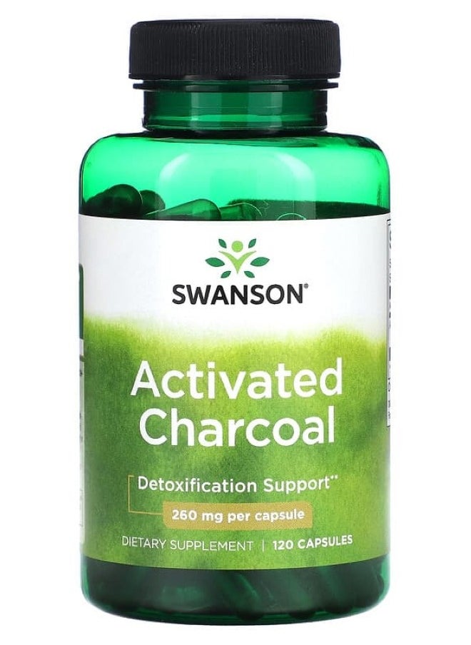 SWANSON Activated Charcoal 260 mg 120 Caps 