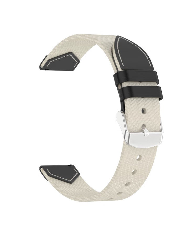 Kmaxai Compatible With Xiaomi Watch S4 41mm Nylon Leather Composite Strap, Xiaomi Watch S4 Braided Watchband, Classic Elegant Women's Watch Chain, Starlight Black - Image 2