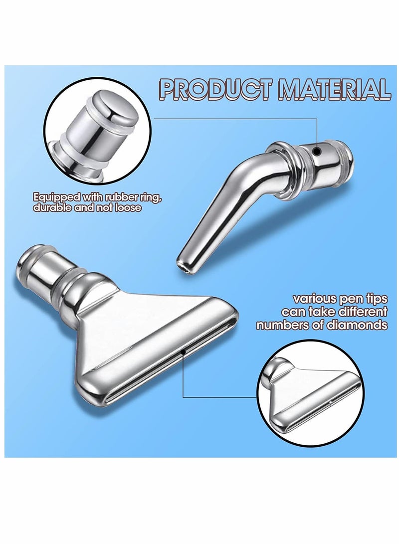 XiuWoo Point Drill Pen, Nail Tool Diamond Painting Tool, Spiral for DIY Craft, 14 Pcs (Blue) - Image 4