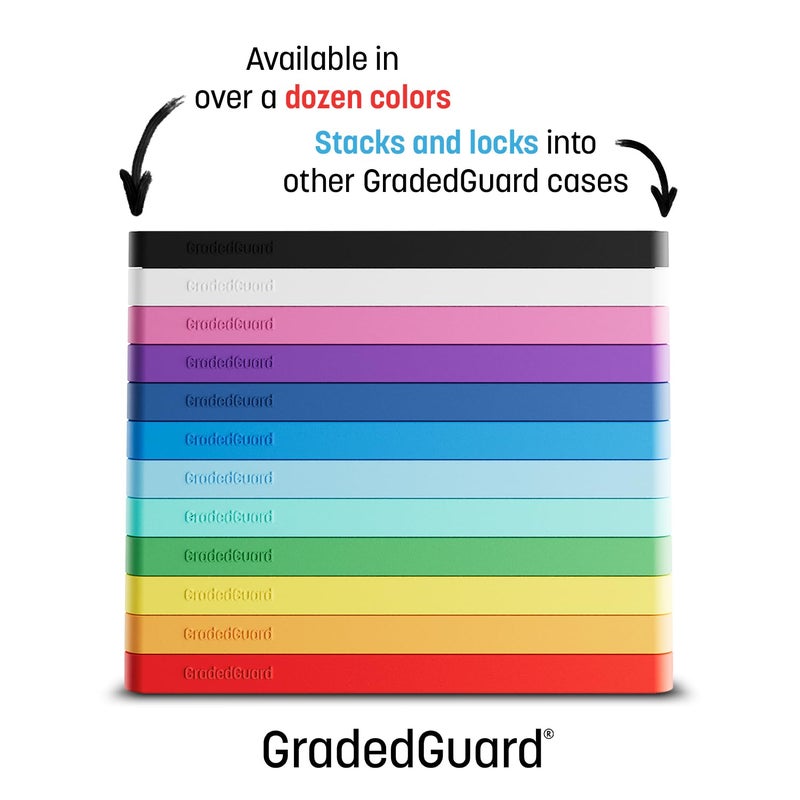 GradedGuard Graded Card Guard Case for Standard PSA Slab Case | Transparent Deep Colors | High Gloss Finish | Stackable | Made to Fit PSA | Solid TPU and PC Design (Ruby) - Image 3