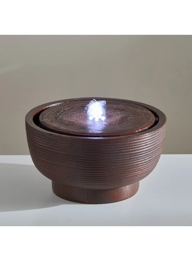Home Box Serene Modern Led Stone Fountain - 28X28X15 Cm