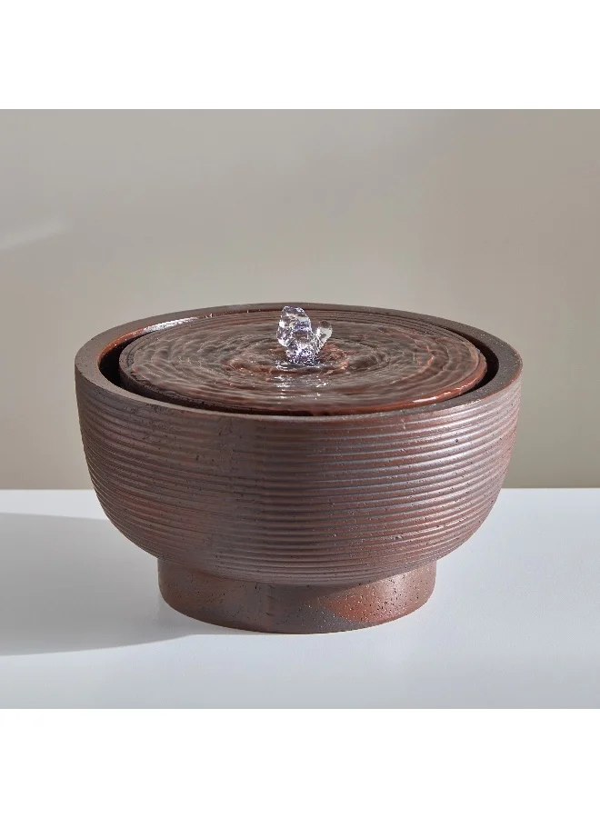 Home Box Serene Modern Led Stone Fountain - 28X28X15 Cm
