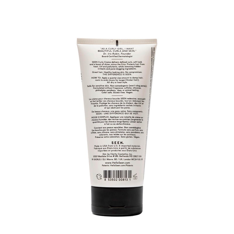 SEEN Curly Creme, Fragrance Free - Non-Comedogenic & Curl Defining Styling Hair Cream- Anti Frizz- Heat Protectant- Safe for Sensitive Skin - Image 2