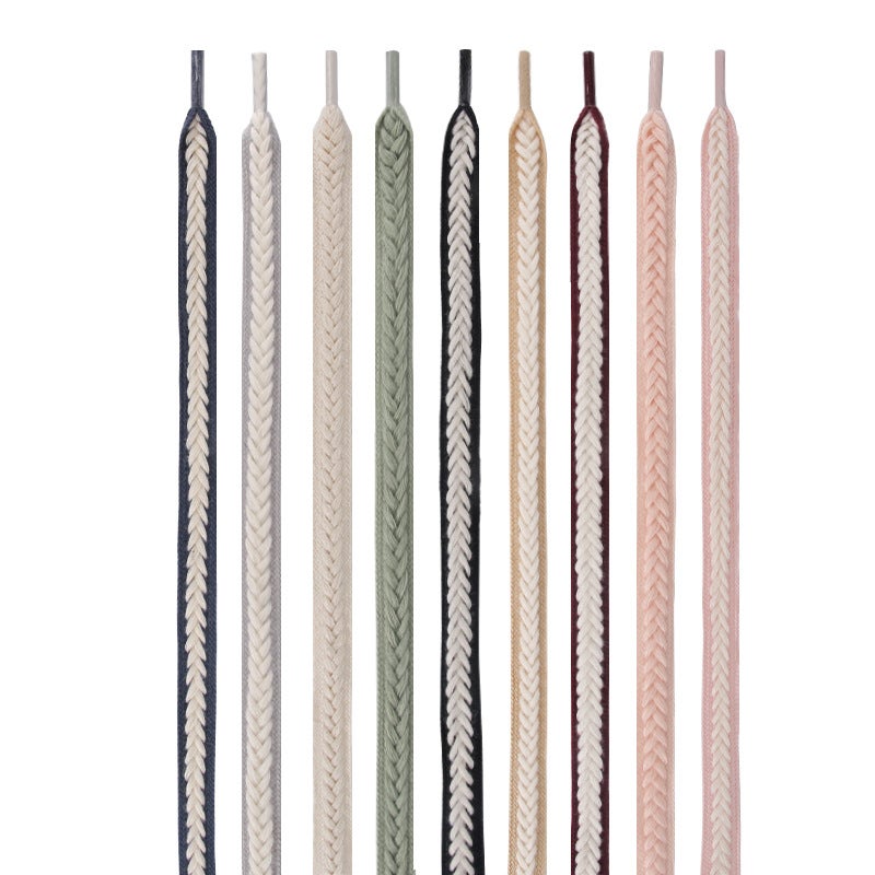 All-Match Wheat-Ear Shoelaces Widened Flat Woven Multi-Color Shoelace Rope Sneaker Small White Shoes Men And Women Casual All-Match - Image 4