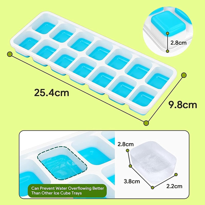 Airabc Ice Cube Tray, Pack of 10, Silicone Ice Cube Tray with Lid, Space-Saving and Stackable Ice Tray, LFGB Certified and BPA-Free, Square Ice Cube Trays, Easy to Remove - Image 5