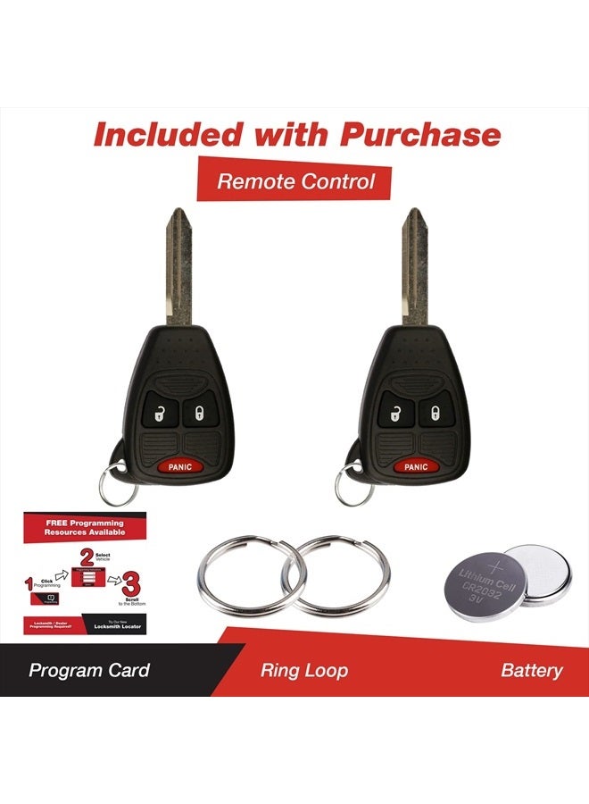 KeylessOption Keyless Entry Remote Control Car Key Fob Replacement for OHT692427AA KOBDT04A (Pack of 2) - Image 2