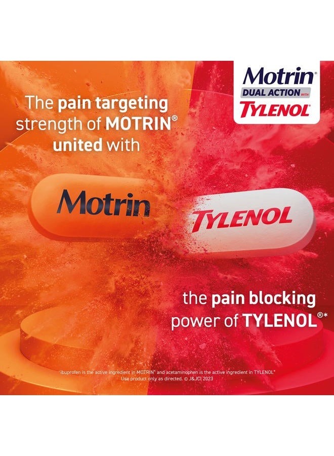 Motrin Dual Action with Tylenol, Ibuprofen & Acetaminophen Fast-Acting Dual Action Pain Reliever for Minor Aches & Pains, Ibuprofen (NSAID) 125 mg & Acetaminophen 250 mg, 120 ct - Image 3