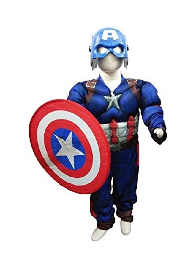 NIBEMINENT BookMyCostume Captain America Kids Fancy Dress Costume 18x12x6inch - Image 1