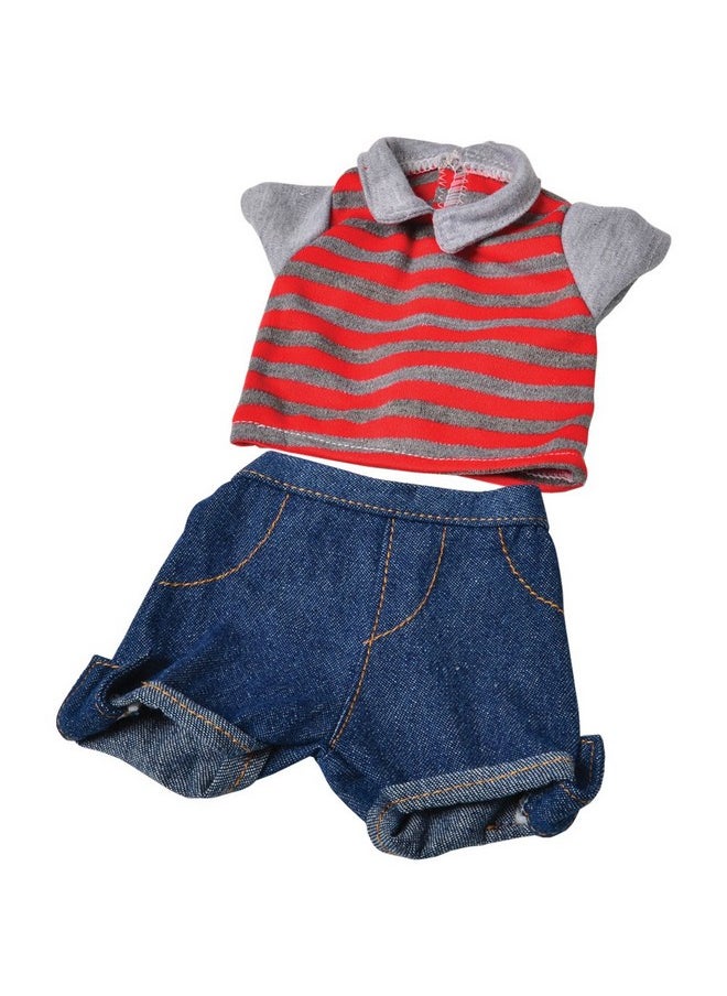 Constructive Playthings Washable Baby Doll Clothes For 12-14 Inch Dolls, Poly/Cotton, Hook And Loop, Pair With Huggable Baby Dolls, Set Of 4 Doll Outfits, Toddler Toys For Ages 3 Years And Older  - Image 3
