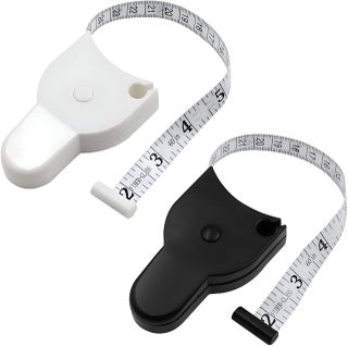 Flexible Health & Fitness Tape Measure – Portable Retractable Body Measuring Tape for Weight Loss and Body Building, Accurate and Easy to Use with Control Button and Locking Pin (2 Pack)