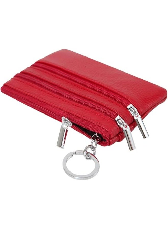 jaexest Genuine Leather Purse for Women with Keyring – Real Leather Compact Wallet – Small Ladies Purse with Card Slots & Coin Pocket – Everyday Essential Handbag Accessory - Image 1