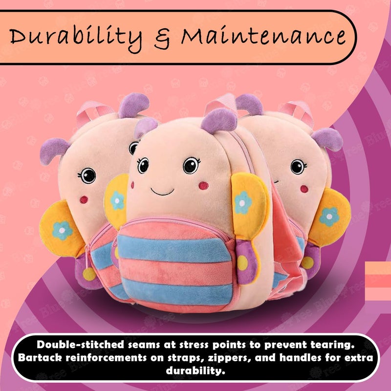 Blue Tree حقيبة ظهر أطفال لطيفة حقيبة دمى حيوانات كرتونية حقيبة سفر صغيرة للبنات والأولاد من 1-6 سنوات، مثالية للهدايا للأطفال - Image 4