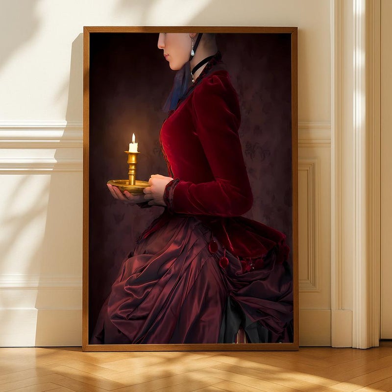 ماركتنا لوحة قماشية بتصميم فتاة مع برواز مجوف مقاس (60×90) قطعة واحدة - Image 3