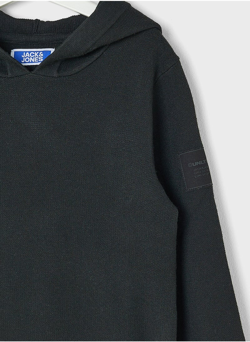 Jack & Jones Junior - Youth Knitted Hoodie - Image 1