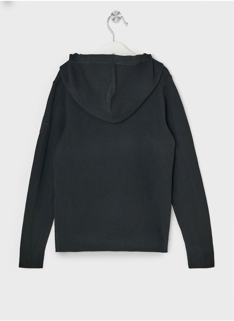 Jack & Jones Junior - Youth Knitted Hoodie - Image 1