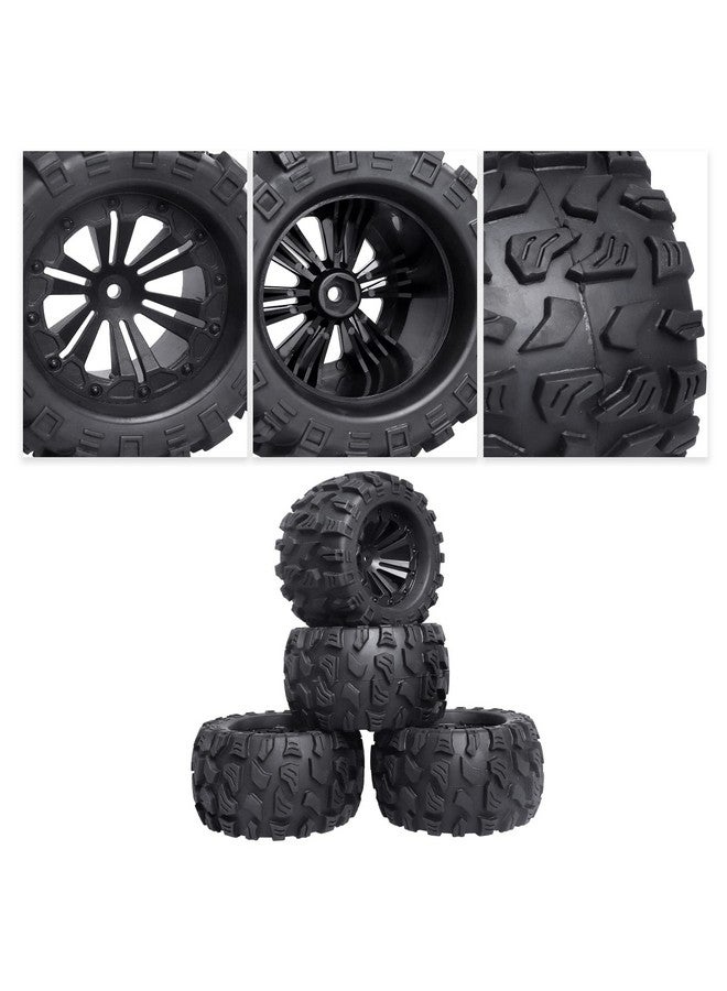 Hobbypark Pre-Glued 2.8" 12Mm Hex 1/10 Scale Rc Truck Tires And Wheels For Brushless Traxxas Rustler 4X4 Vxl Stampede 4X4 2Wd Redcat Volcano Epx Pro S30 Blackout Xte Pro(4-Pack) - Image 5