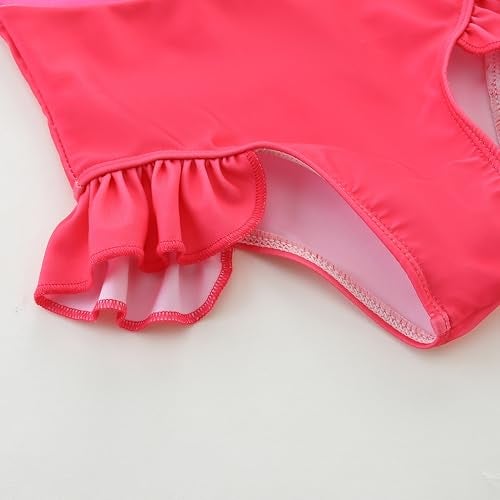 Bibimom Baby Swimsuit Girl Pink Red Cute Infant One-Piece Bathing Suit 3-6M Summer - Image 5