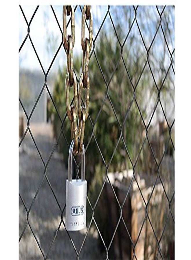 أباس قفل من سبائك الألومنيوم ABUS 80TI/40 Titalium™ بمفتاح مختلف - سلسلة فولاذية طويلة محمية بتقنية النانو (1-1/2 بوصة) - Image 4