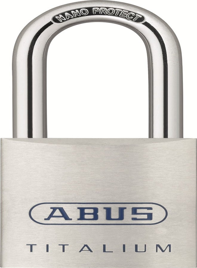 أباس قفل من سبائك الألومنيوم ABUS 80TI/40 Titalium™ بمفتاح مختلف - سلسلة فولاذية طويلة محمية بتقنية النانو (1-1/2 بوصة) - Image 1
