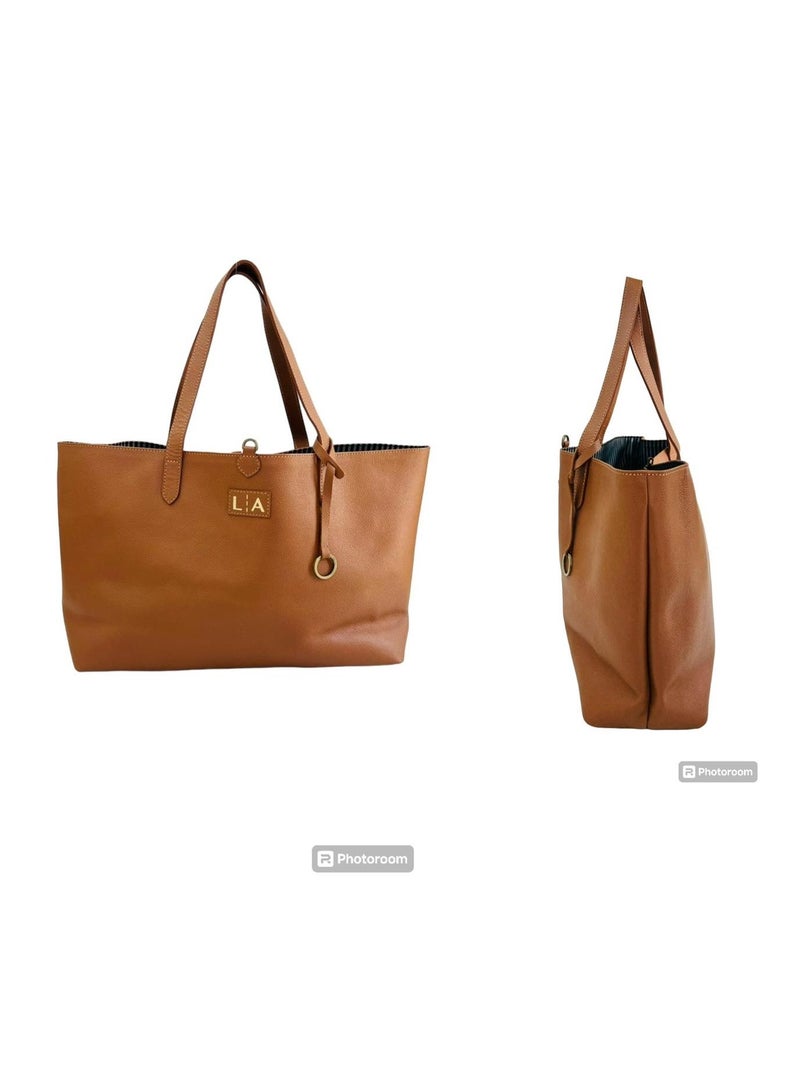 L A L A Genuine Leather Tote Bag  - Image 3
