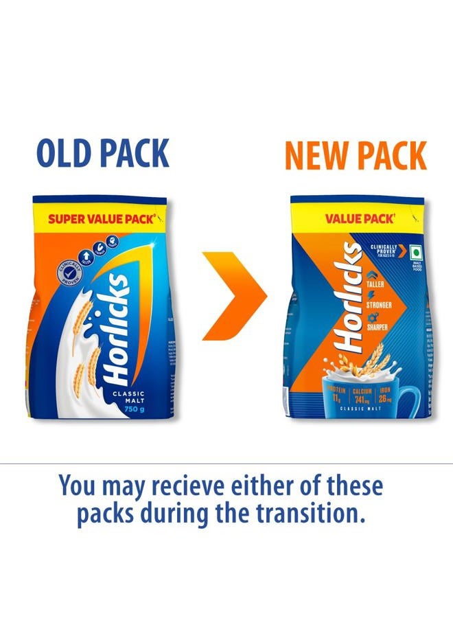 Horlicks Health And Nutrition Drink - 750 G Refill Pack (Classic Malt) - Image 3