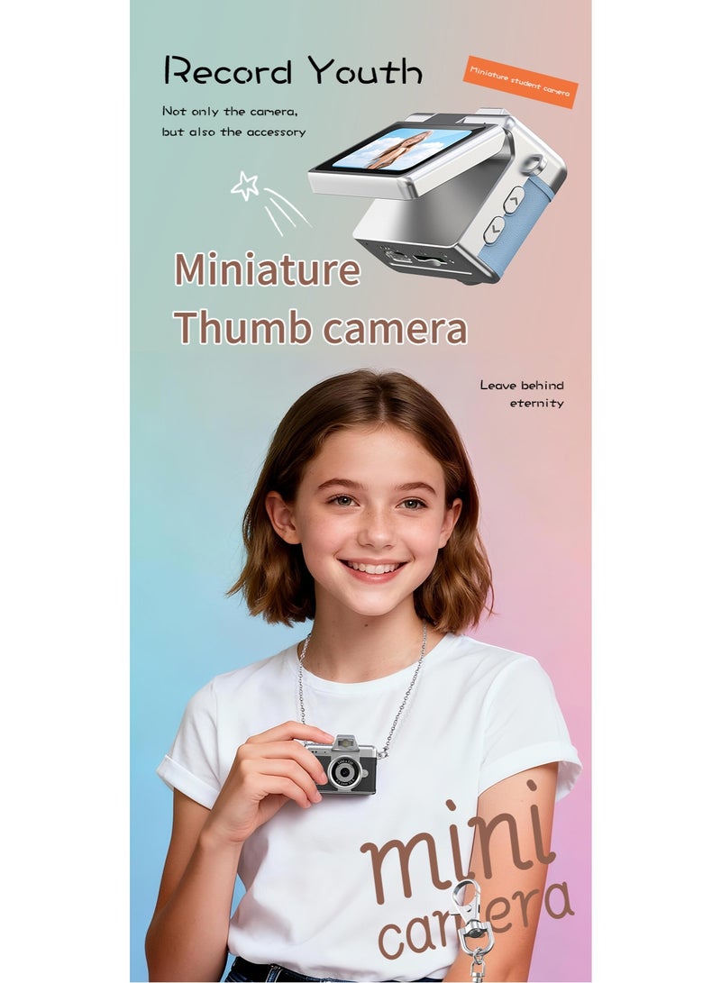 كاميرا ألعاب للأطفال، كاميرا تصوير للأطفال، كاميرا بشاشة قابلة للطي تعمل بالإبهام، كاميرا صغيرة لتصوير الفيديو، أفضل هدية لعيد الميلاد وأعياد الميلاد والمهرجانات للأطفال، كاميرا رقمية محمولة لتسجيل الأنشطة الرياضية للأطفال مع حزام للرقبة، مناسبة للبنات والأولاد من سن 3 إلى 18 عامًا. - Image 2