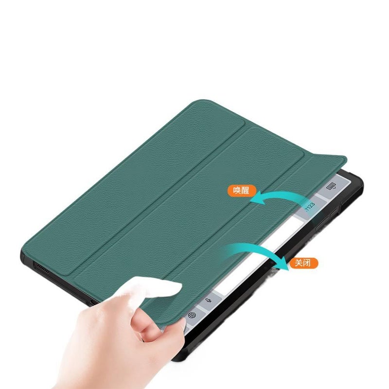DGG حافظة سامسونج تاب قابلة للطي متوافقة مع Samsung Galaxy Tab S9 FE / Samsung Galaxy Tab S9 باللون أسود مع غطاء حماية ووظيفة حامل وحمل يومي للتابلت بوظيفة حامل باللون الأسود Samsung. - Image 4