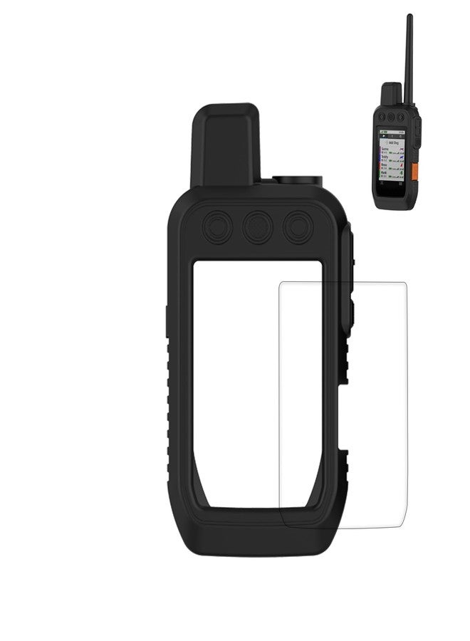 WUNIAK Case for Garmin Alpha 200i/Alpha 300i Dog Tracking, WUNIAK Soft Silicone Protective Portable Scratch Shock Resistant Shell Case with Screen Protector for Garmin Alpha 200i/Alpha 300i，Black - Image 1