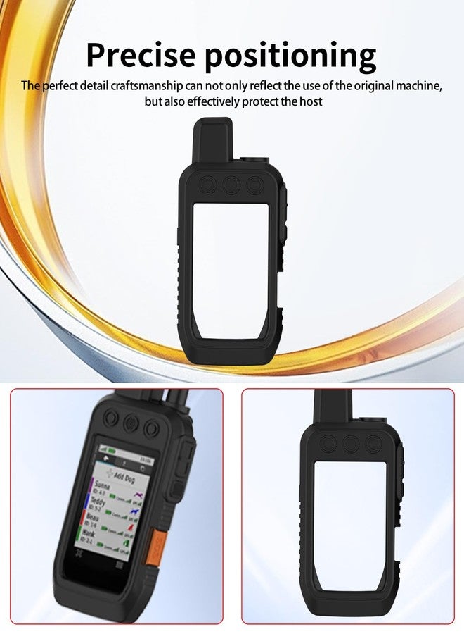 WUNIAK Case for Garmin Alpha 200i/Alpha 300i Dog Tracking, WUNIAK Soft Silicone Protective Portable Scratch Shock Resistant Shell Case with Screen Protector for Garmin Alpha 200i/Alpha 300i，Black - Image 4