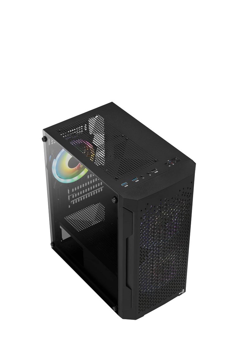 AirCool - Aerocool Trinity Mini G-BK-v3 Tower Case - Black - Image 1