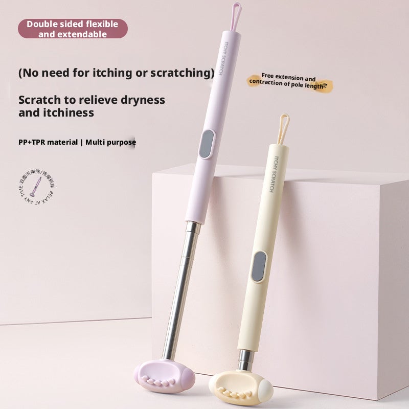 Dual-Sided Retractable Back Scratcher with Hanging Hook, Multifunctional Itch Relief and Tapping - Image 1
