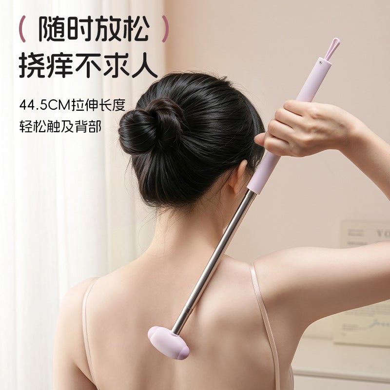 Dual-Sided Retractable Back Scratcher with Hanging Hook, Multifunctional Itch Relief and Tapping - Image 2