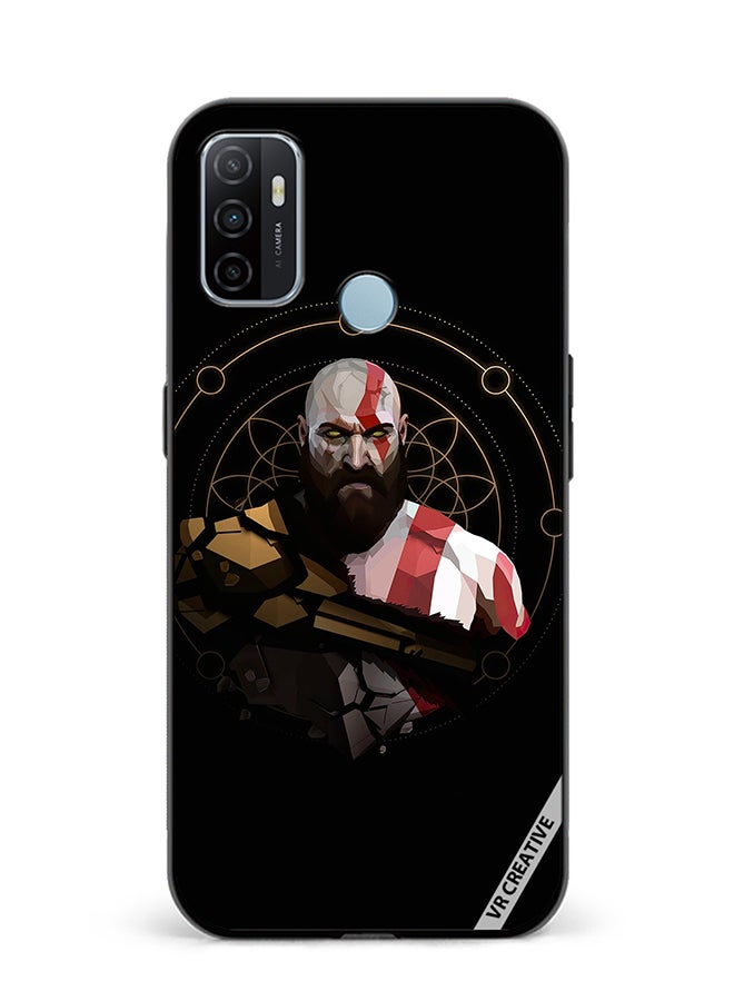 VR CREATIVE Protective Case Cover For Oppo A53 God Of War, Kratos Design Multicolour - Image 1