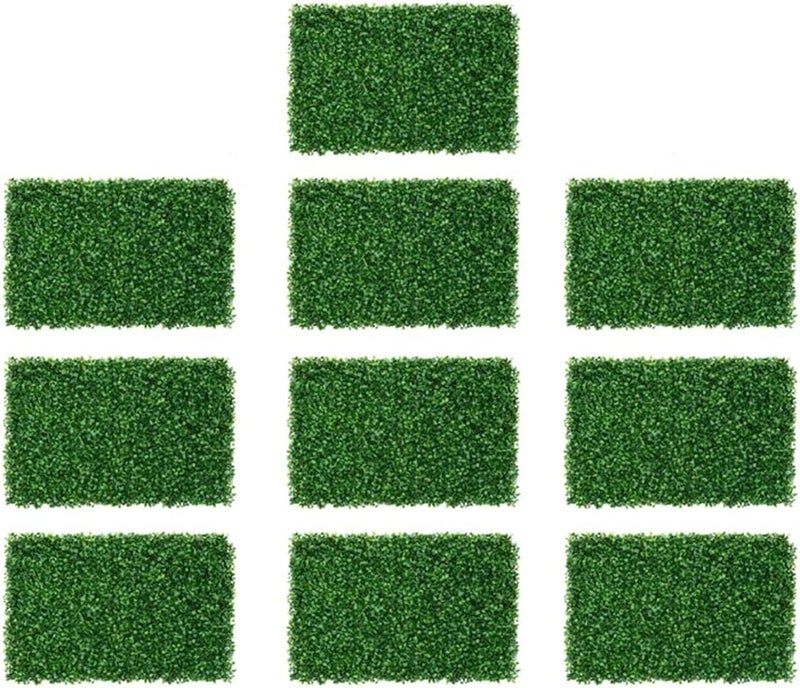 LINGWEI Artificial Grass Wall Backdrop, Fake Green Plant Wall Decor,Privacy Screen, Greenery Living Wall Panels UV Protected for Indoor Outdoor Garden Fence.(10 Pcs) - Image 1