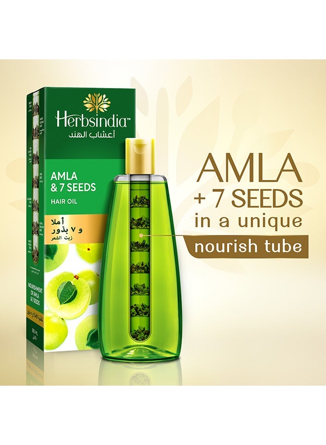 Herbsindia Amla And 7 Herbal Seeds Hair Oil With Nourish Tube 280ml - Image 2