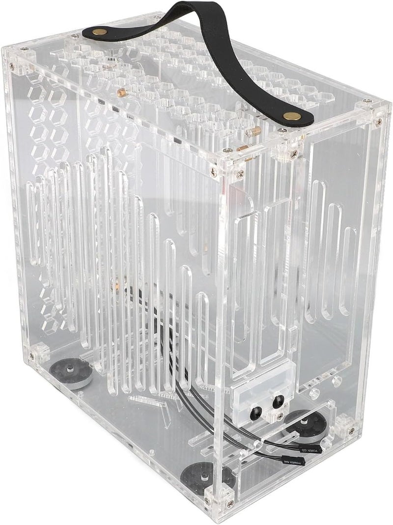 Miniature ITX Computer Case, Clear Acrylic Miniature ITX PC Case for Office (Clear) - Image 5