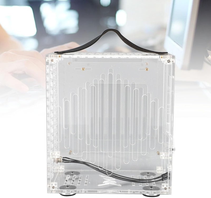 Miniature ITX Computer Case, Clear Acrylic Miniature ITX PC Case for Office (Clear) - Image 3