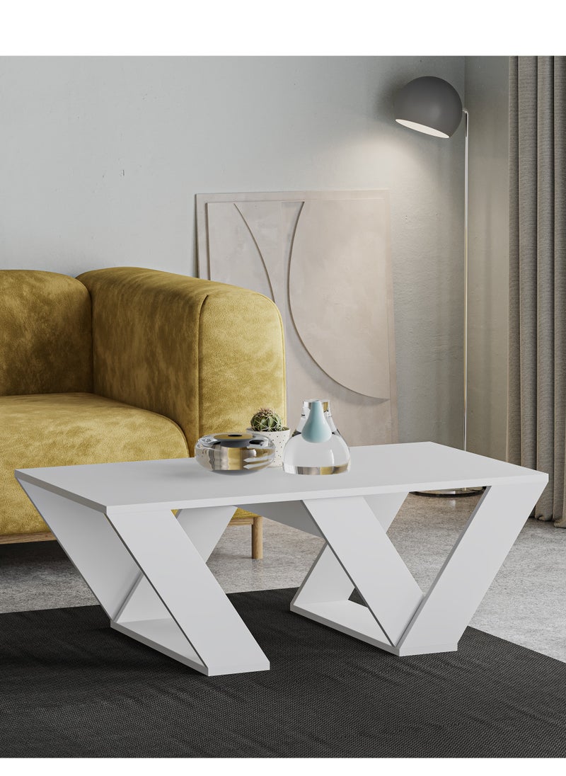 Mourah Home Pipra Coffee Table - White - 2 Years Warranty  - Image 1